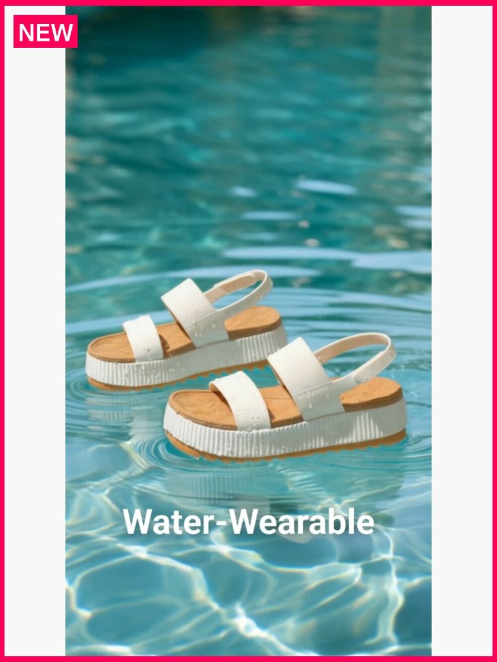 Women's Platform Wedge Sandals Waterproof Lightweight Beach Summer - Picture 7 of 7